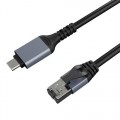 Laidas internetui UTP CAT6 - USB C 3m juodas (black) 